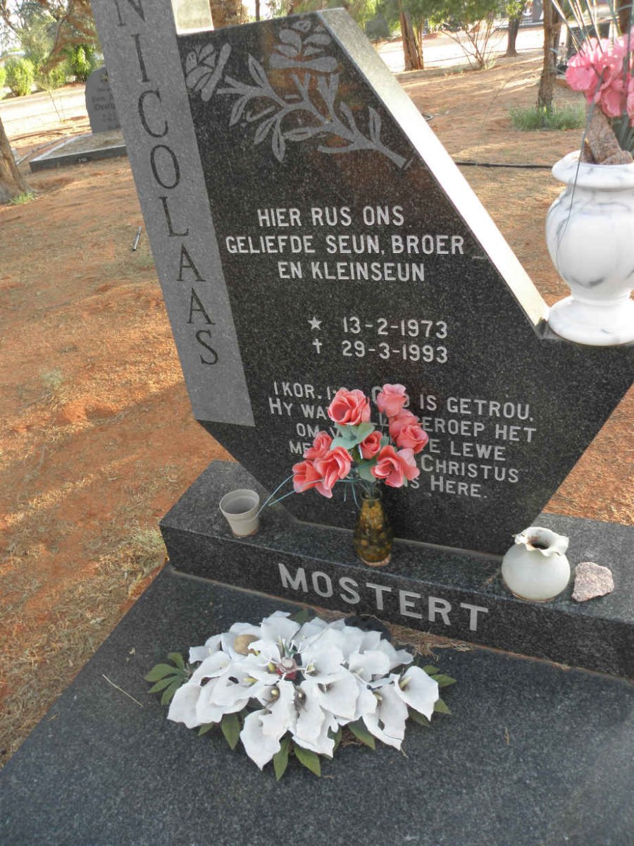 MOSTERT Nicolaas 1973-1993