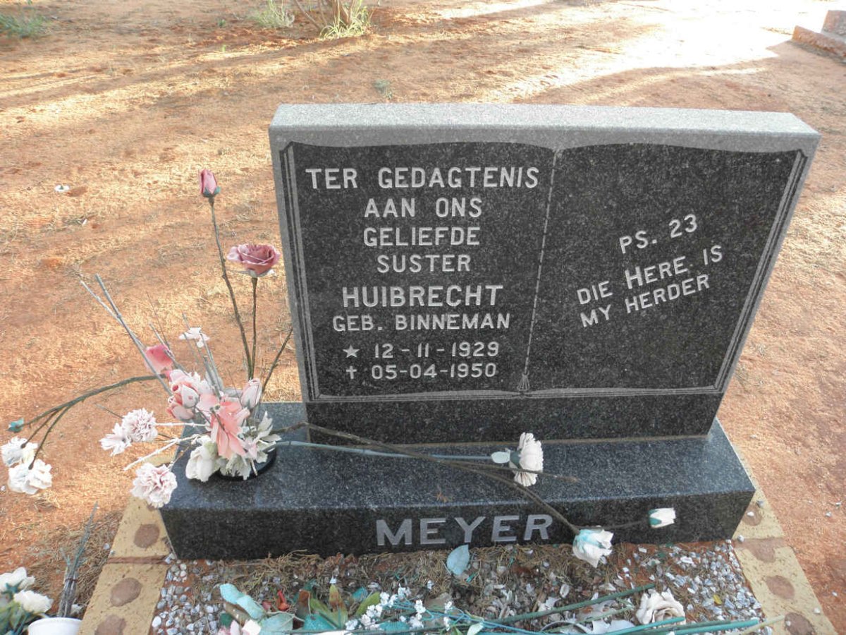 MEYER Huibrecht nee BINNEMAN 1929-1950