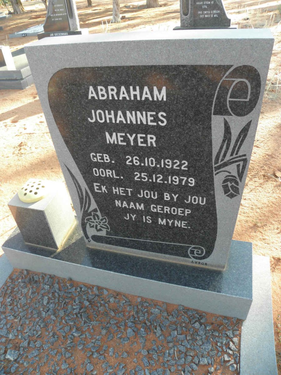 MEYER Abraham Johannes 1922-1979