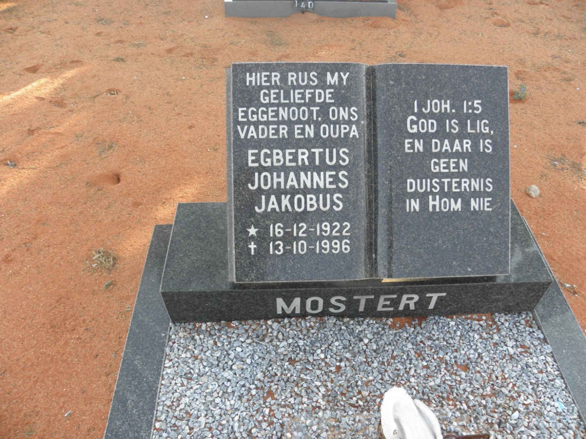 MOSTERT Egbertus Johannes Jakobus 1922-1996