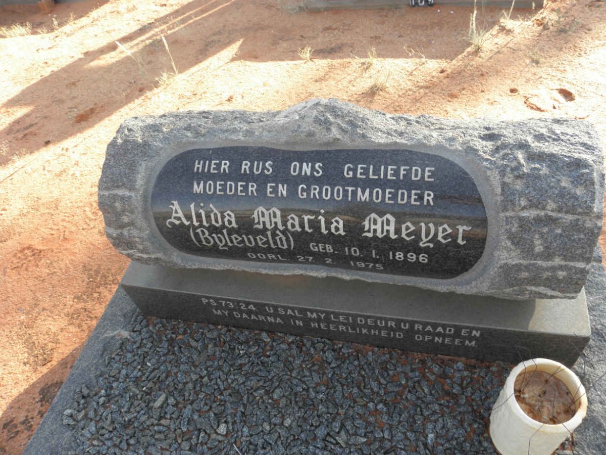 MEYER Alida Maria nee BYLEVELD 1896-1975