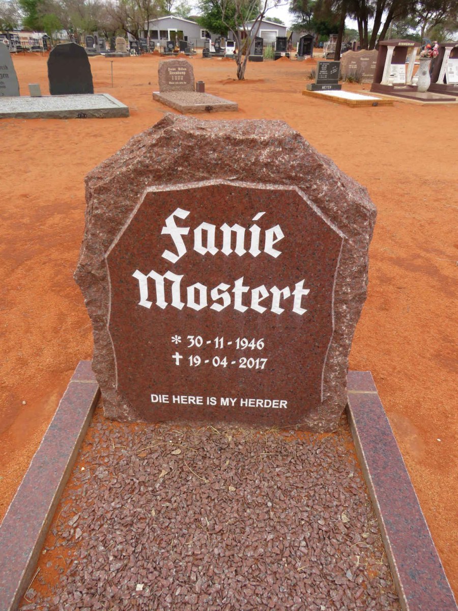 MOSTERT Fanie 1946-2017