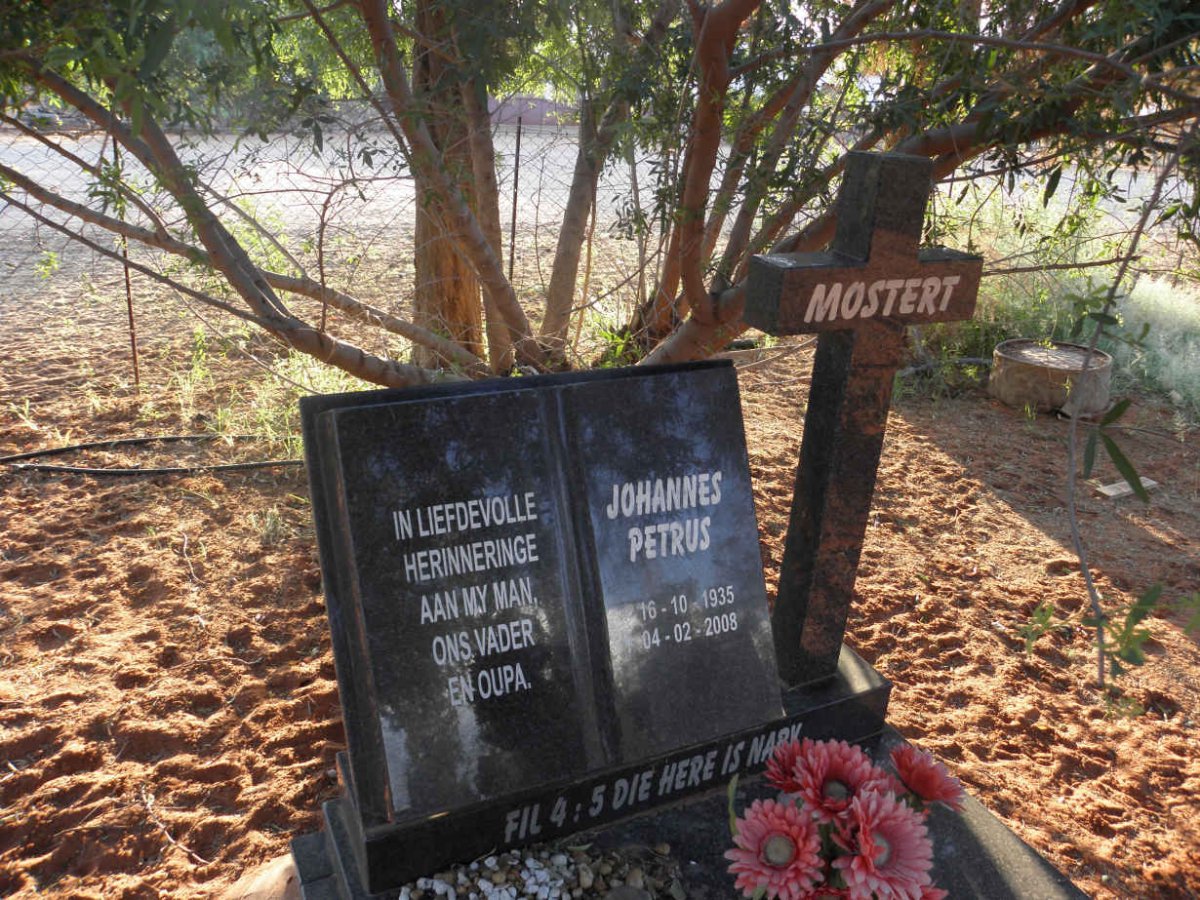 MOSTERT Johannes Petrus 1935-2008
