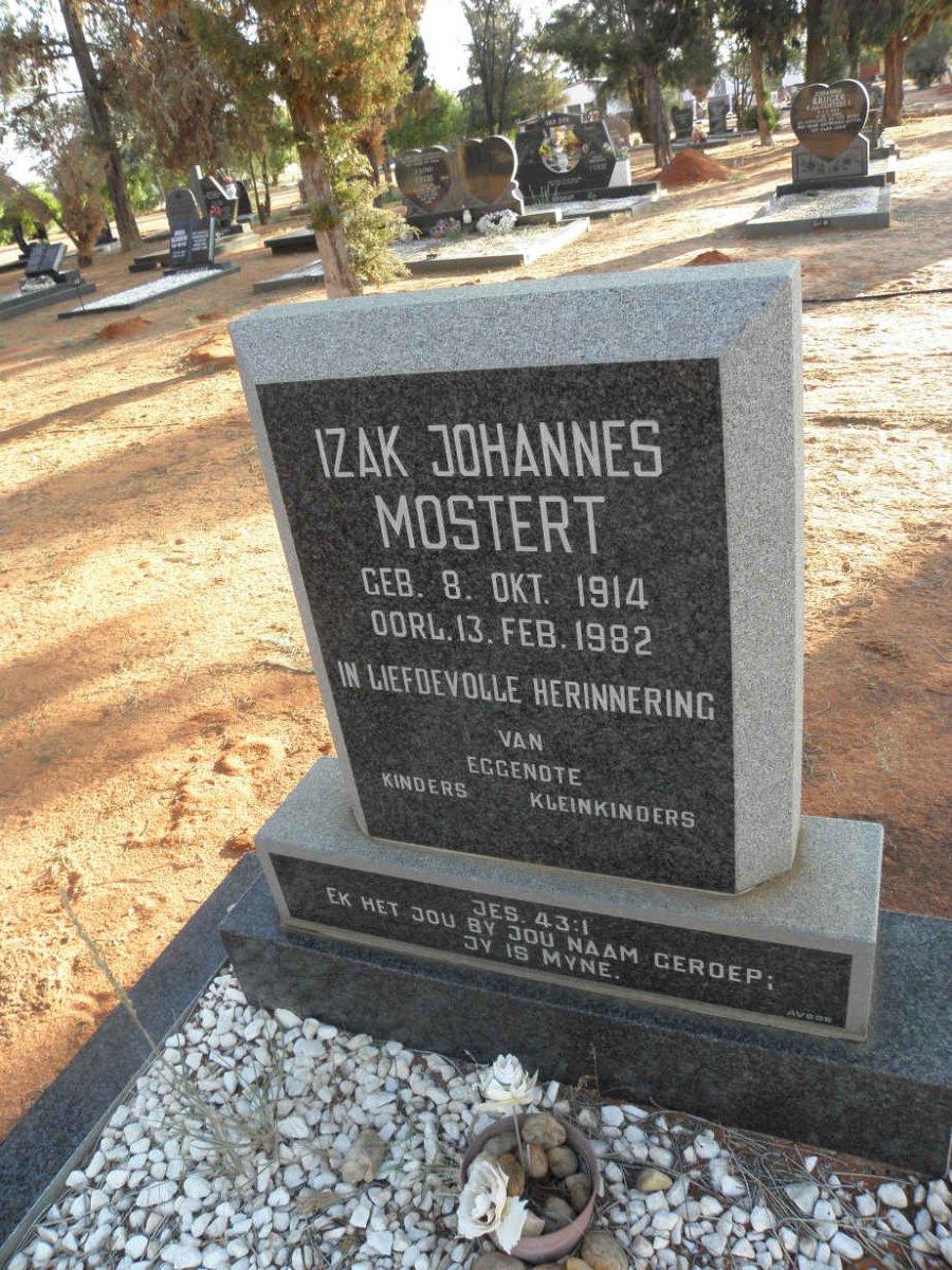 MOSTERT Izak Johannes 1914-1982