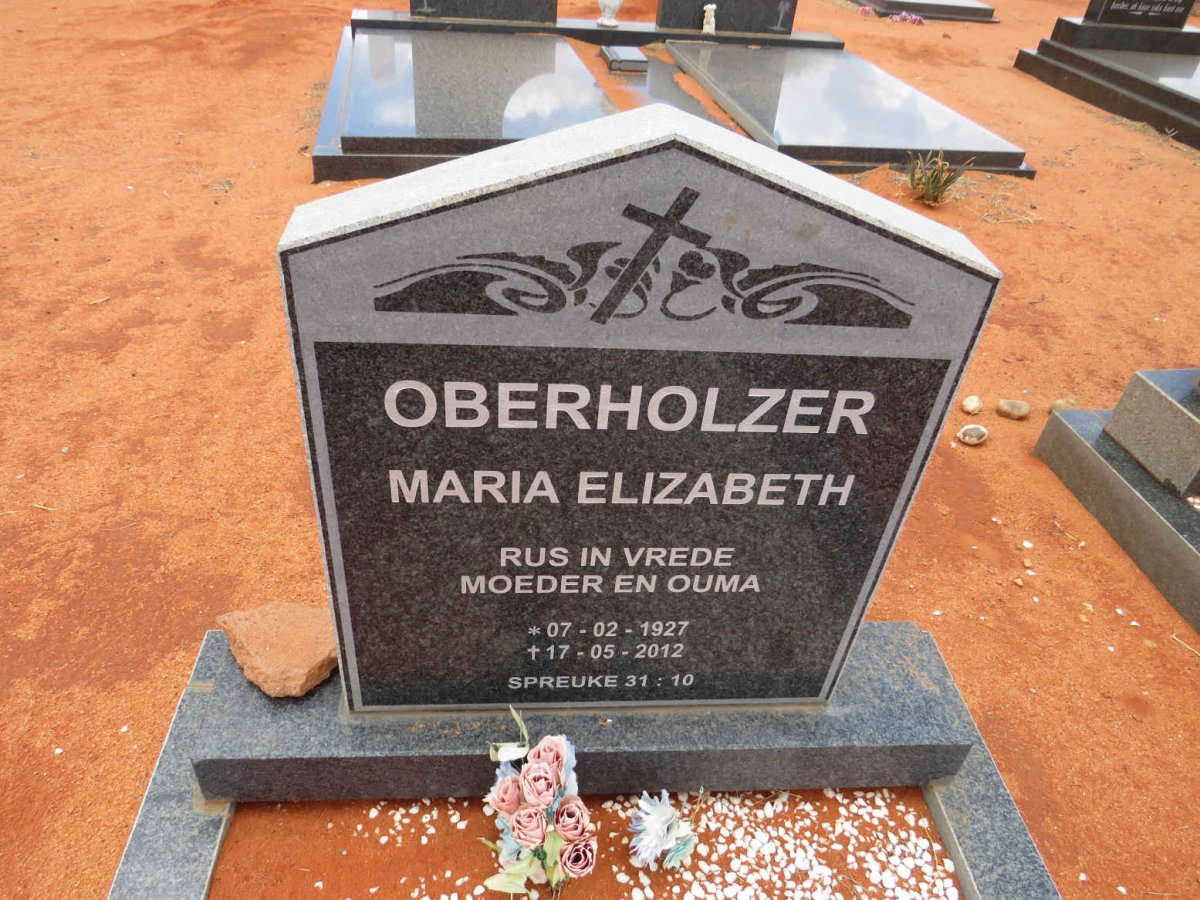 OBERHOLZER Maria Elizabeth 1927-2012