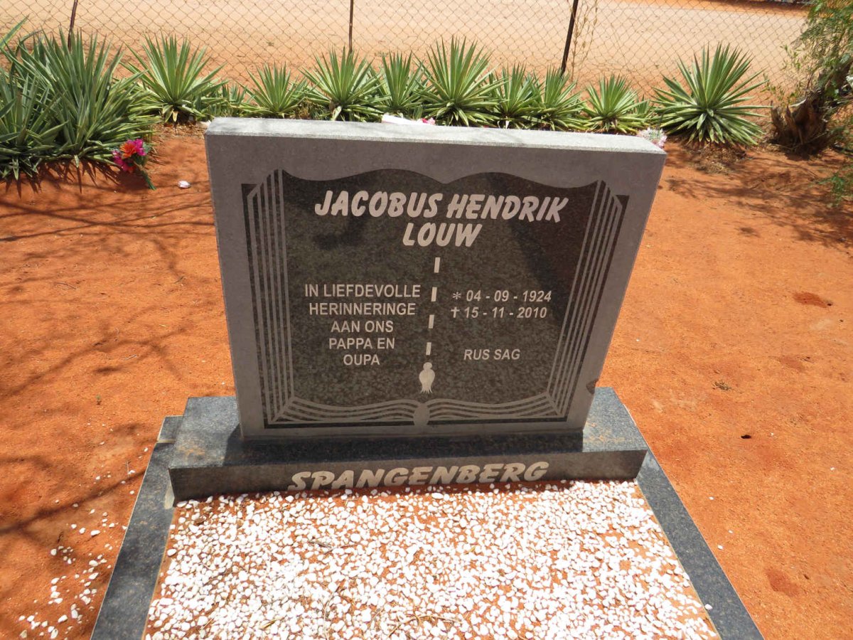 SPANGENBERG Jacobus Hendrik Louw 1924-2010
