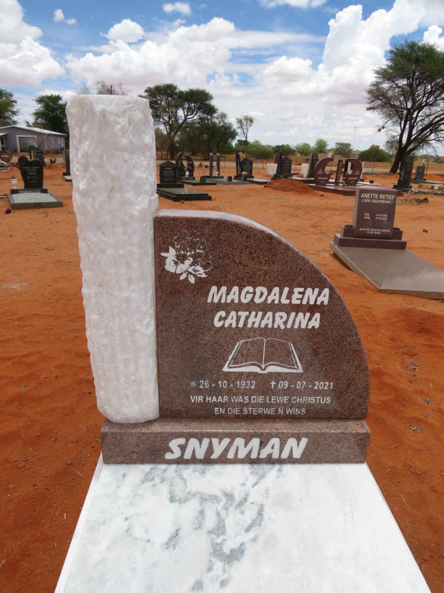 SNYMAN Magdalena Catharina 1932-2021