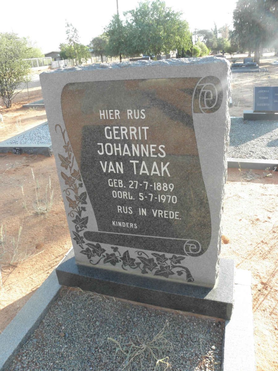 TAAK Gerrit Johannes, van 1889-1970