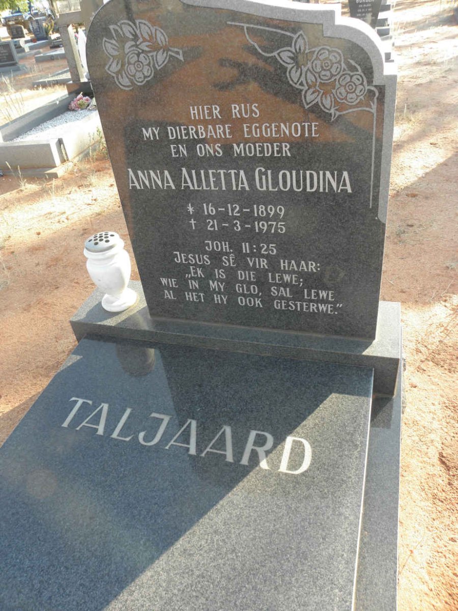 TALJAARD Anna Alletta Gloudina 1899-1975