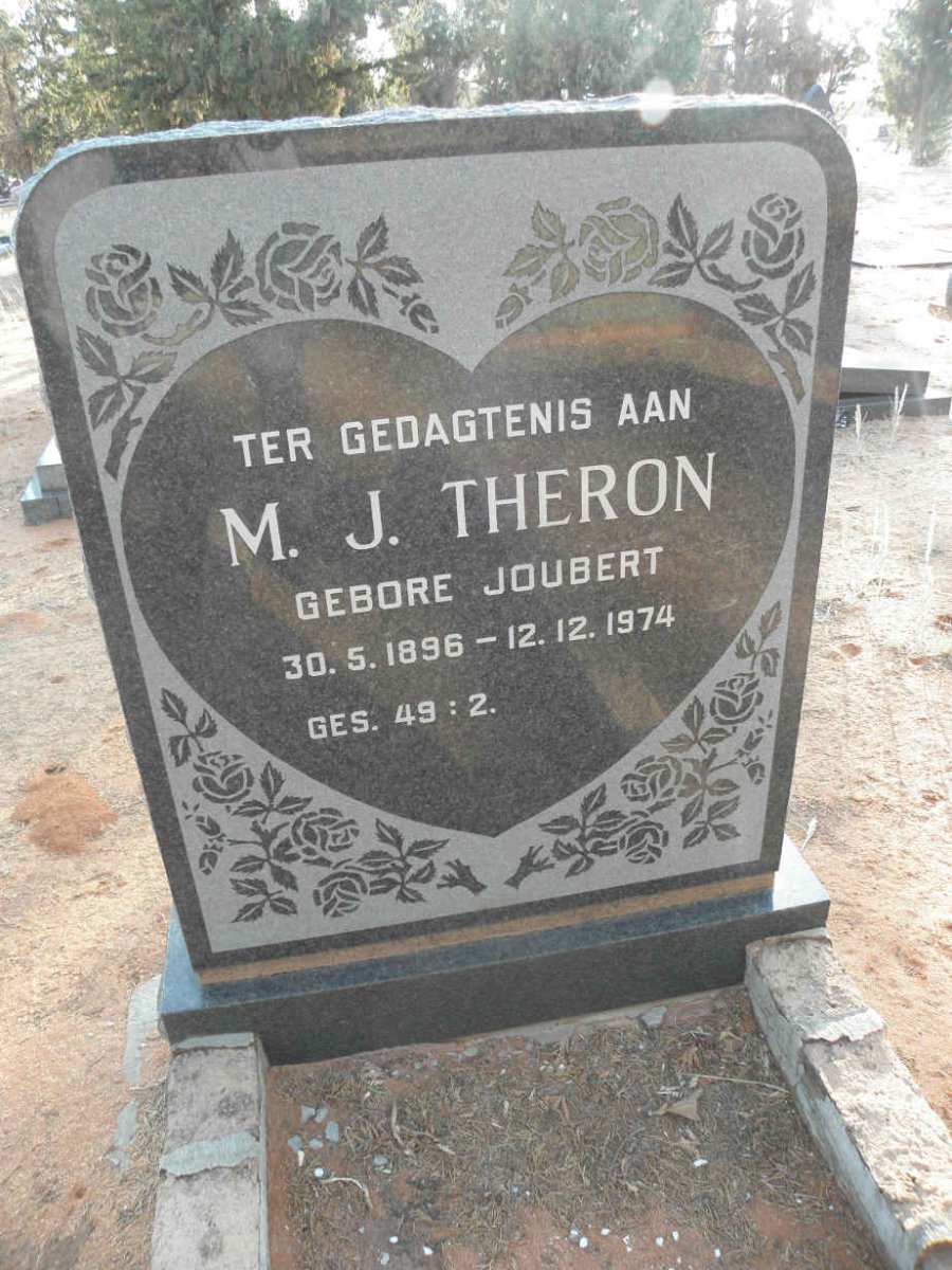 THERON M.J. nee JOUBERT 1896-1974