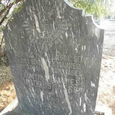 VISSER Alwyn Johannes Jacobus 1938-1998