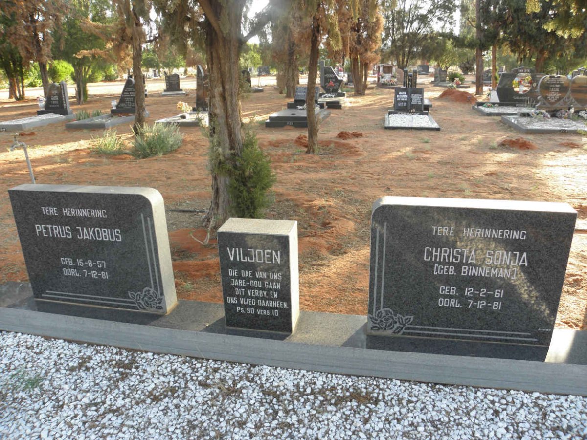 VILJOEN Petrus Jakobus 1957-1981 &amp; Christa Sonja BINNEMAN 1961-1981