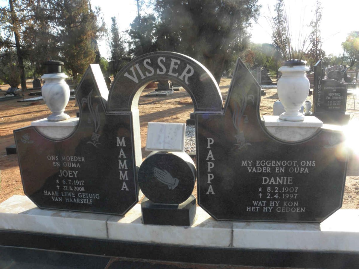 VISSER Danie 1907-1997 &amp; Joey 1917-2008