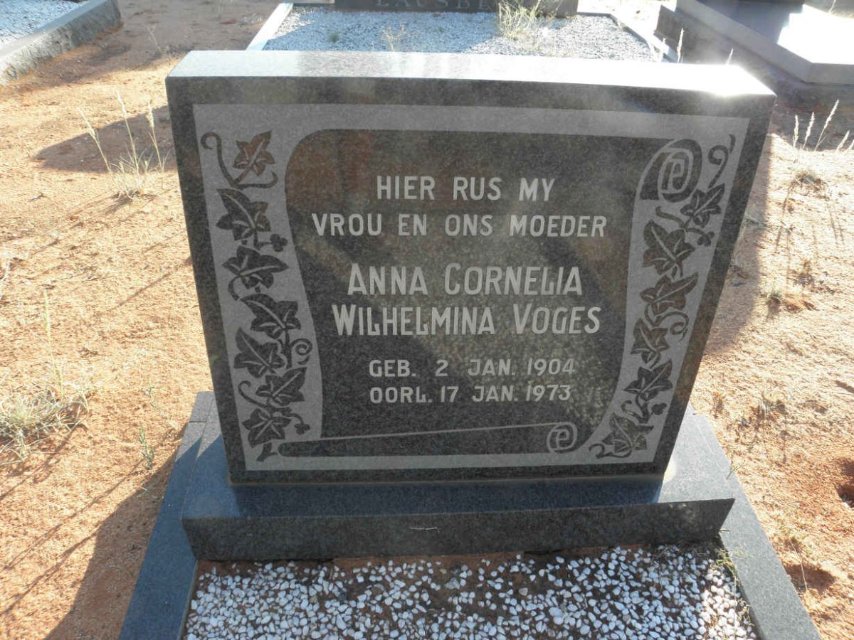 VOGES Anna Cornelia Wilhelmina 1904-1973