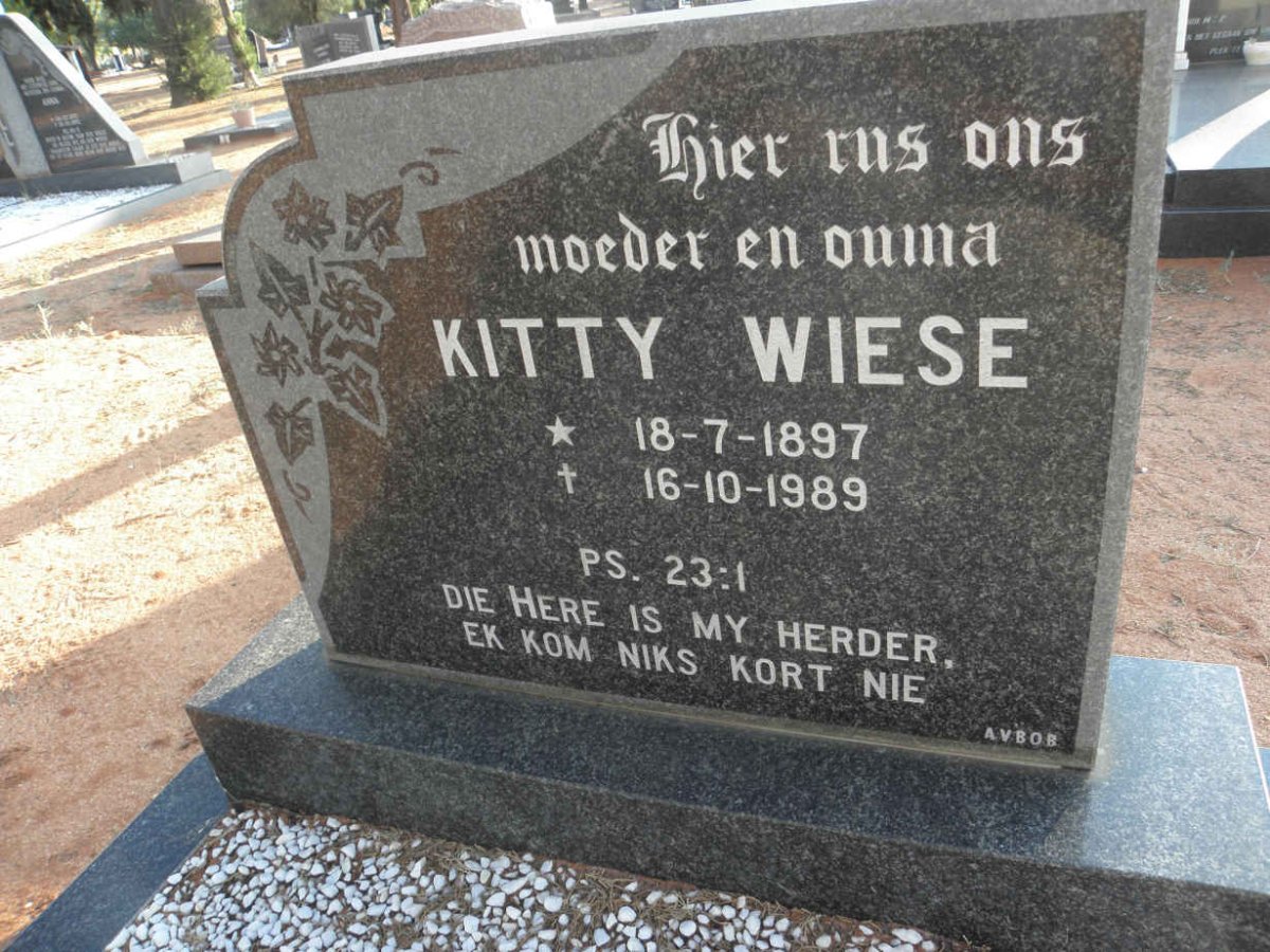 WIESE Kitty 1897-1989