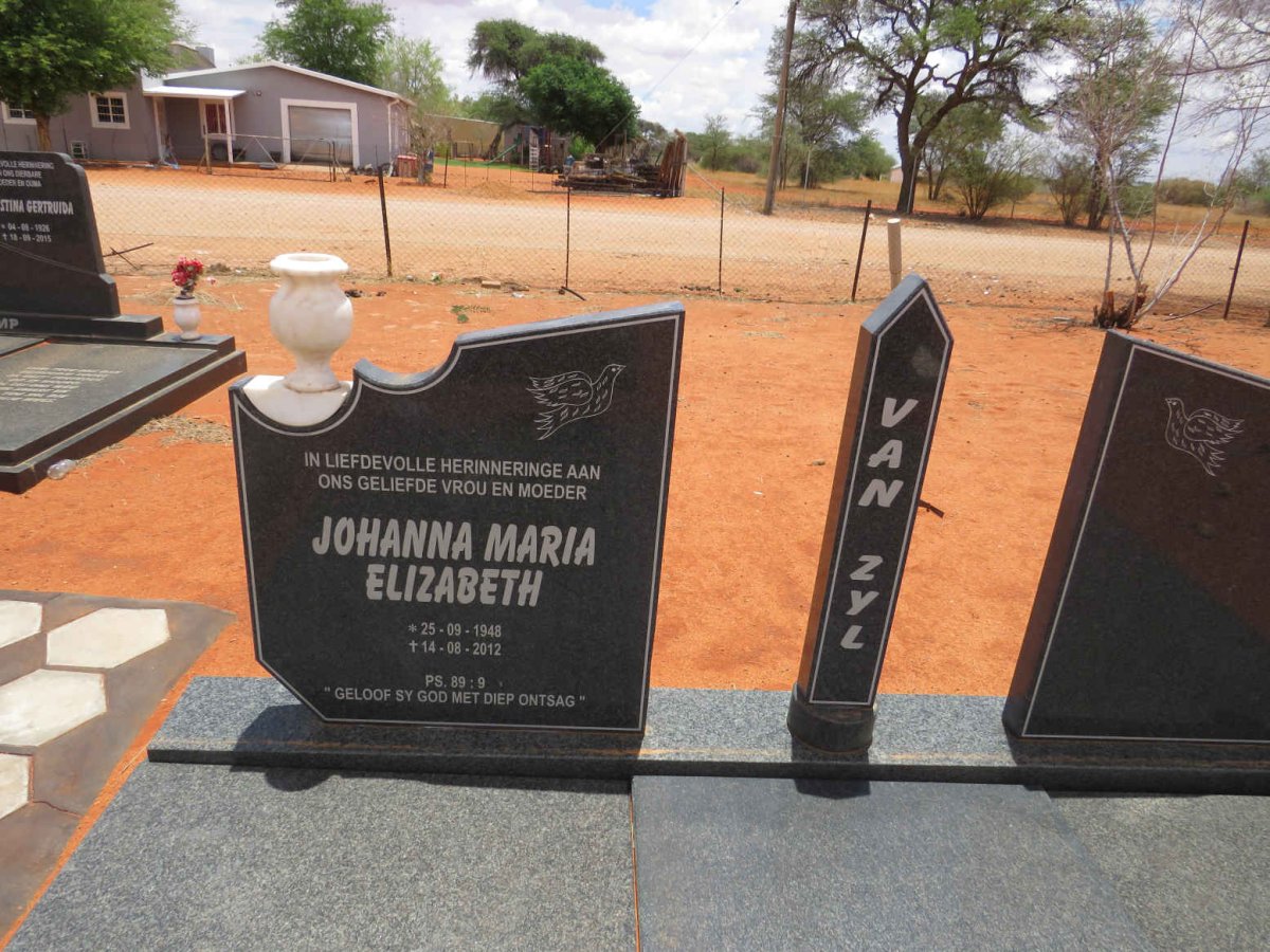 ZYL Johanna Maria Elizabeth, van 1948-2012