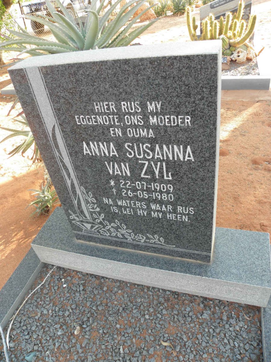 ZYL Anna Susanna, van 1909-1980