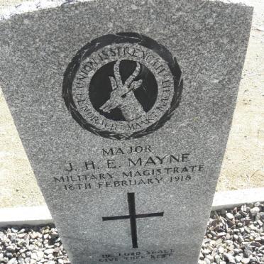 MAYNE J.H.E. -1918