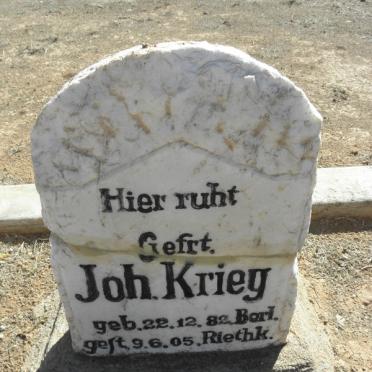 KRIEG Joh. 1882-1905