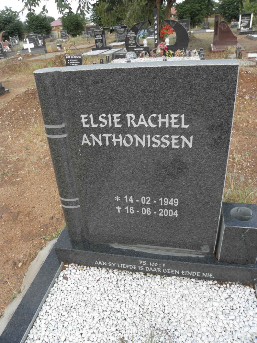 ANTHONISSEN Elsie Rachel 1949-2004
