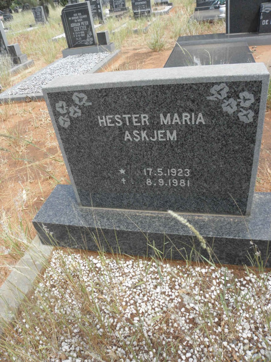 ASKJEM Hester Maria 1923-1981