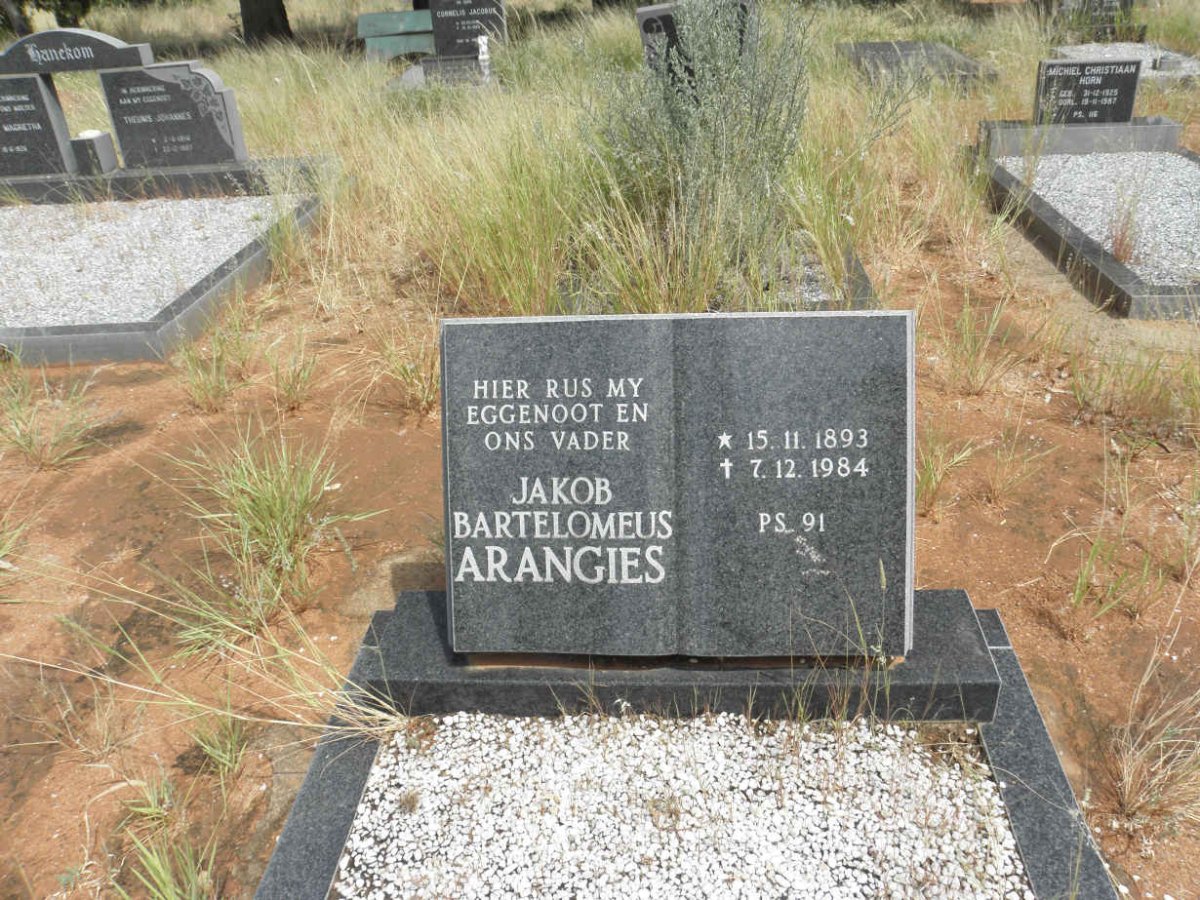 ARANGIES Jakob Bartelomeus 1893-1984