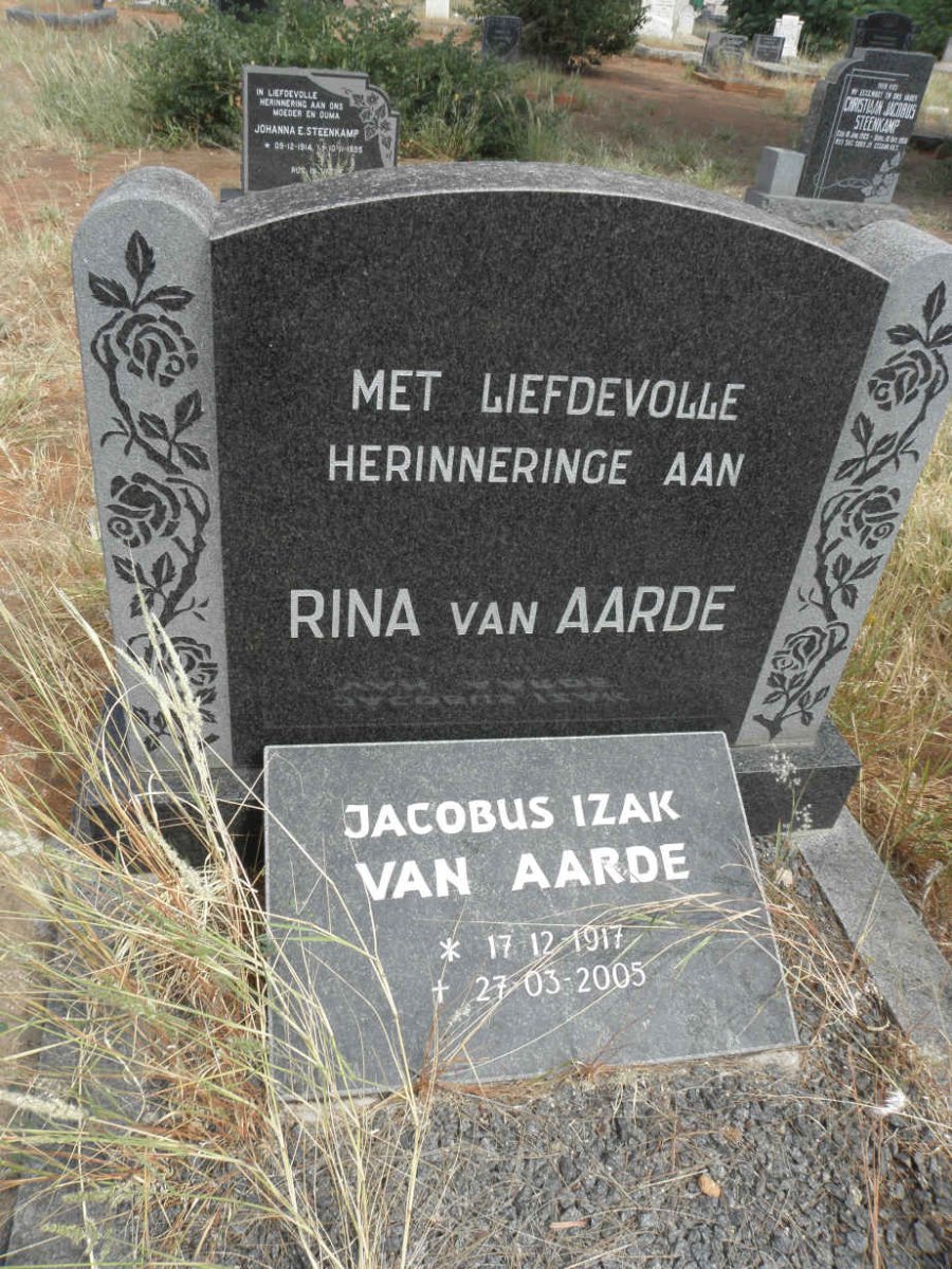 AARDE Jacobus Izak, van 1917-2005 &amp; Rina