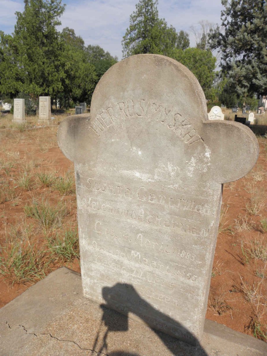 ACKERMAN Susara Gertruida Hermina 1883-1955
