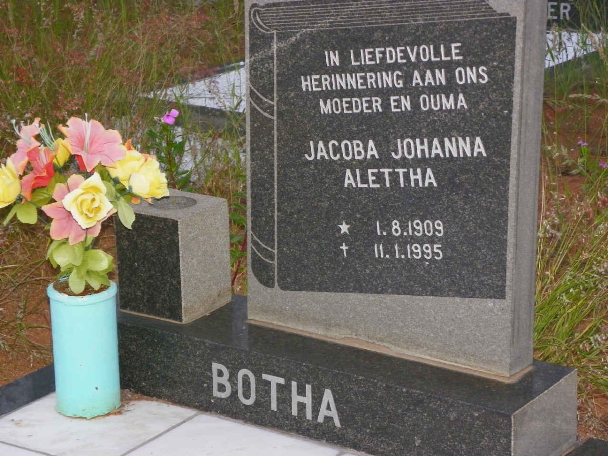 BOTHA Jacoba Johanna Alettha 1909-1995