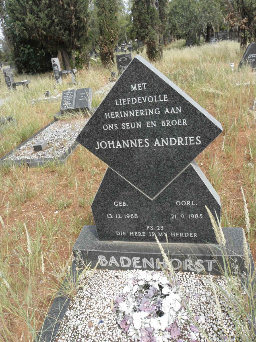 BADENHORST Johannes Andries 1968-1985