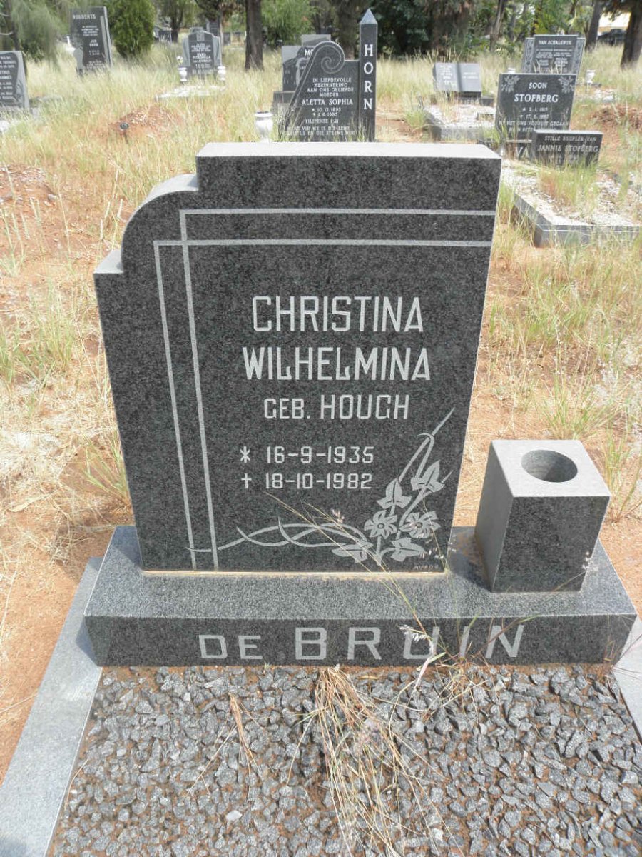 BRUIN Christina Wilhelmina, de nee HOUGH 1935-1982