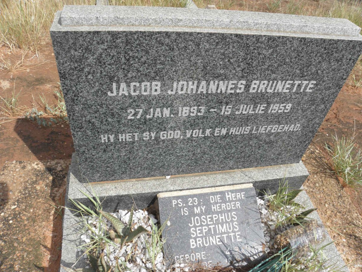 BRUNETTE Jacob Johannes 1893-1959 :: BRUNETTE Josephus Septimus