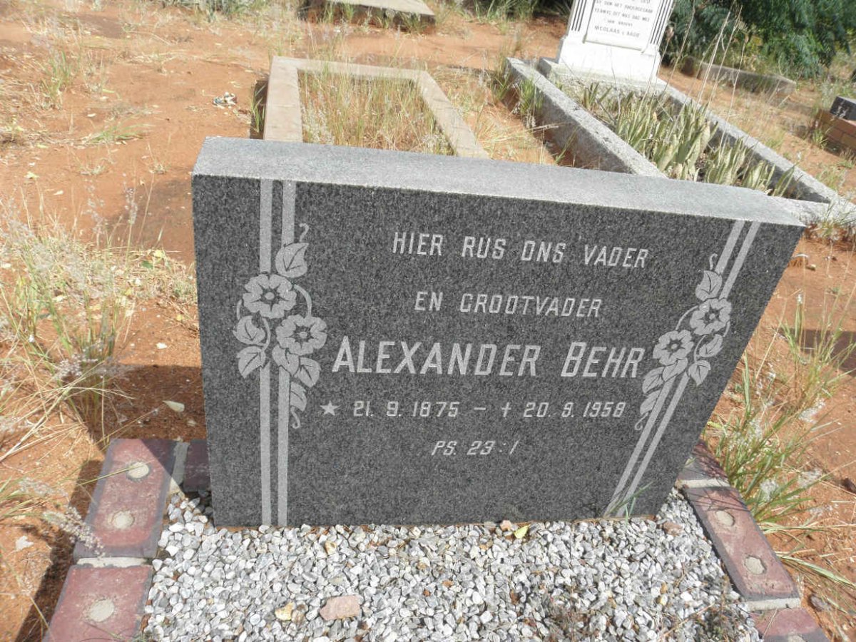 BEHR Alexander 1875-1958