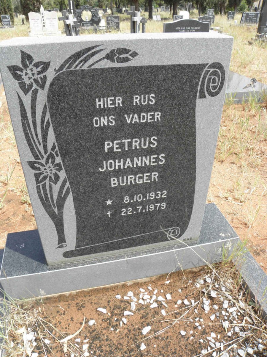 BURGER Petrus Johannes 1932-1979