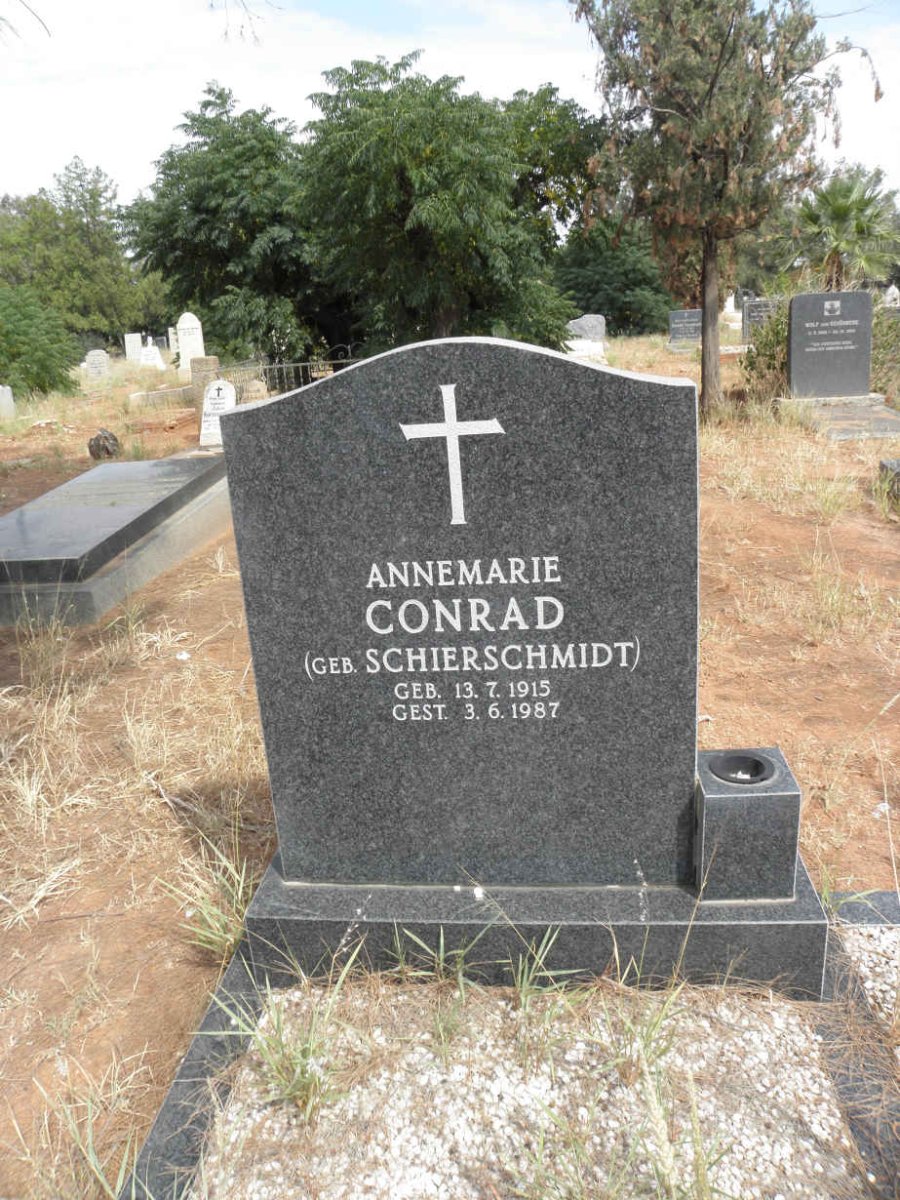 CONRAD Annemarie nee SCHIERSCHMIDT 1915-1987