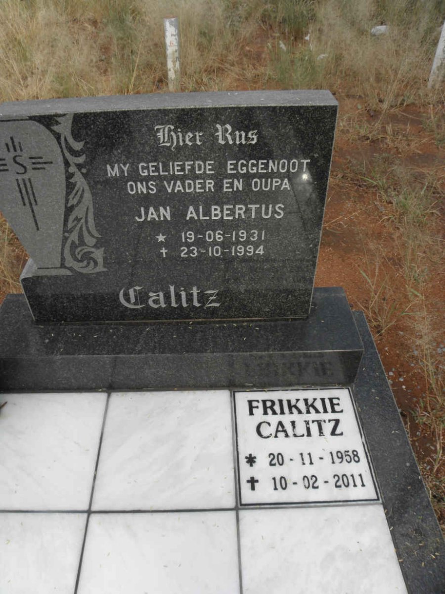 CALITZ Jan Albertus 1931-1994 :: CALITZ Frikkie 1958-2011