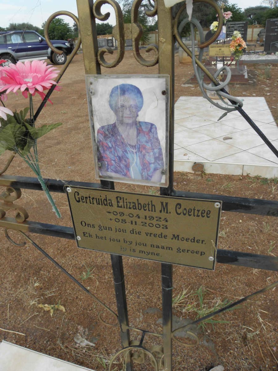 COETZEE Gertruida Elizabeth M. 1924-2003