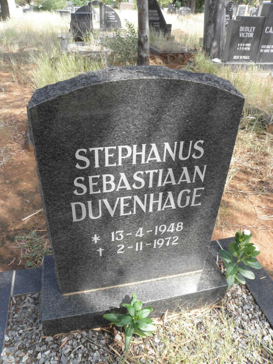 DUVENHAGE Stephanus Sebastiaan 1948-1972