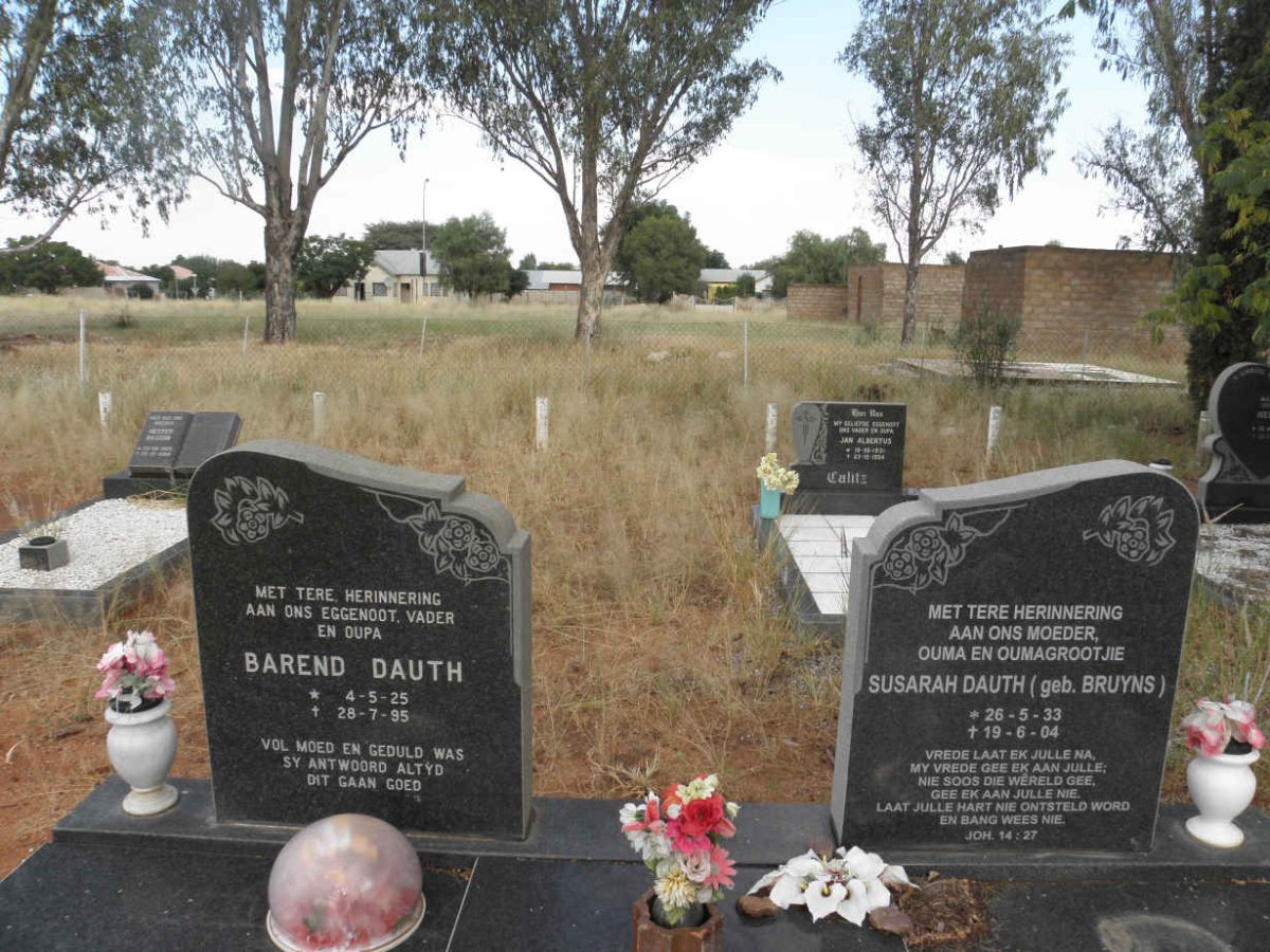 DAUTH Barend 1925-1995 &amp; Susarah BRUYNS 1933-2004