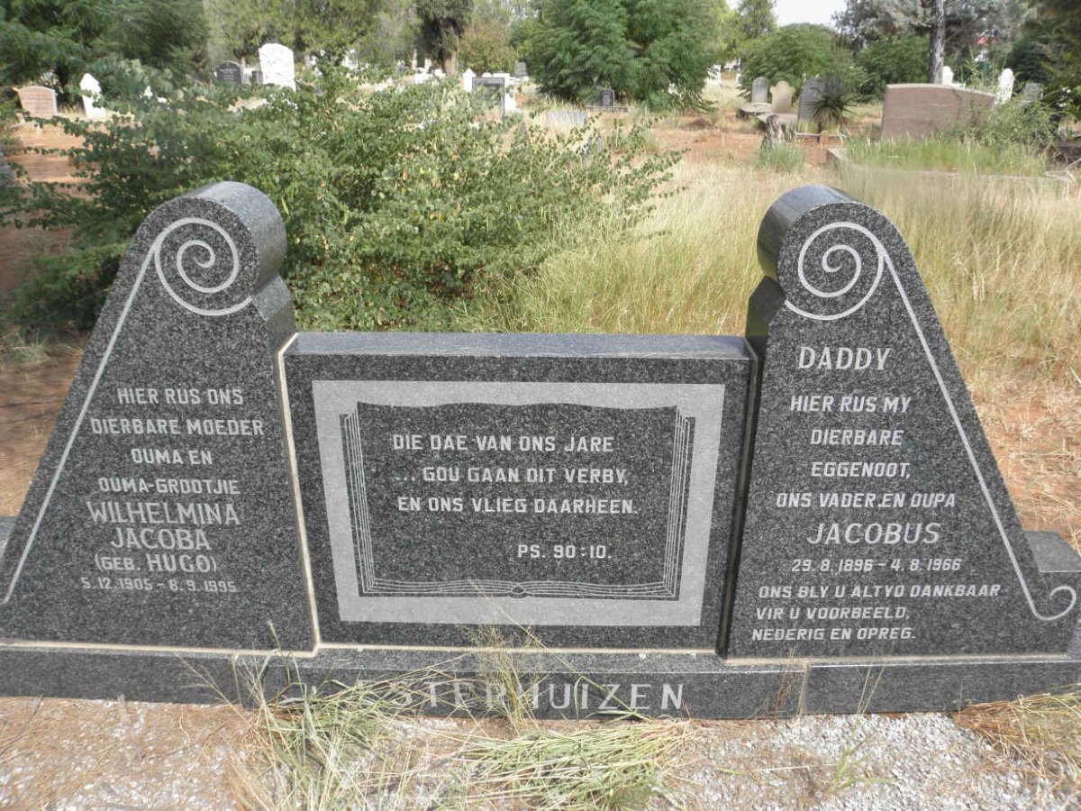 ESTERHUIZEN Jacobus 1896-1966 &amp; Wilhelmina Jacoba HUGO 1905-1995
