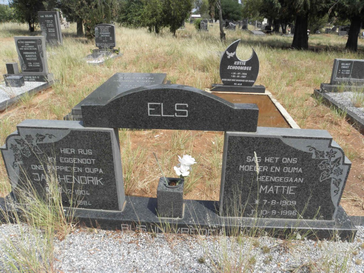 ELS Jan Hendrik 1904-1984 &amp; Mattie 1909-1996