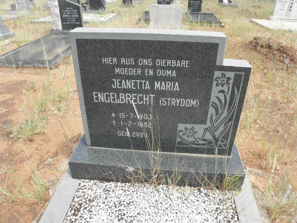ENGELBRECHT Jeanetta Maria nee STRYDOM 1903-1982