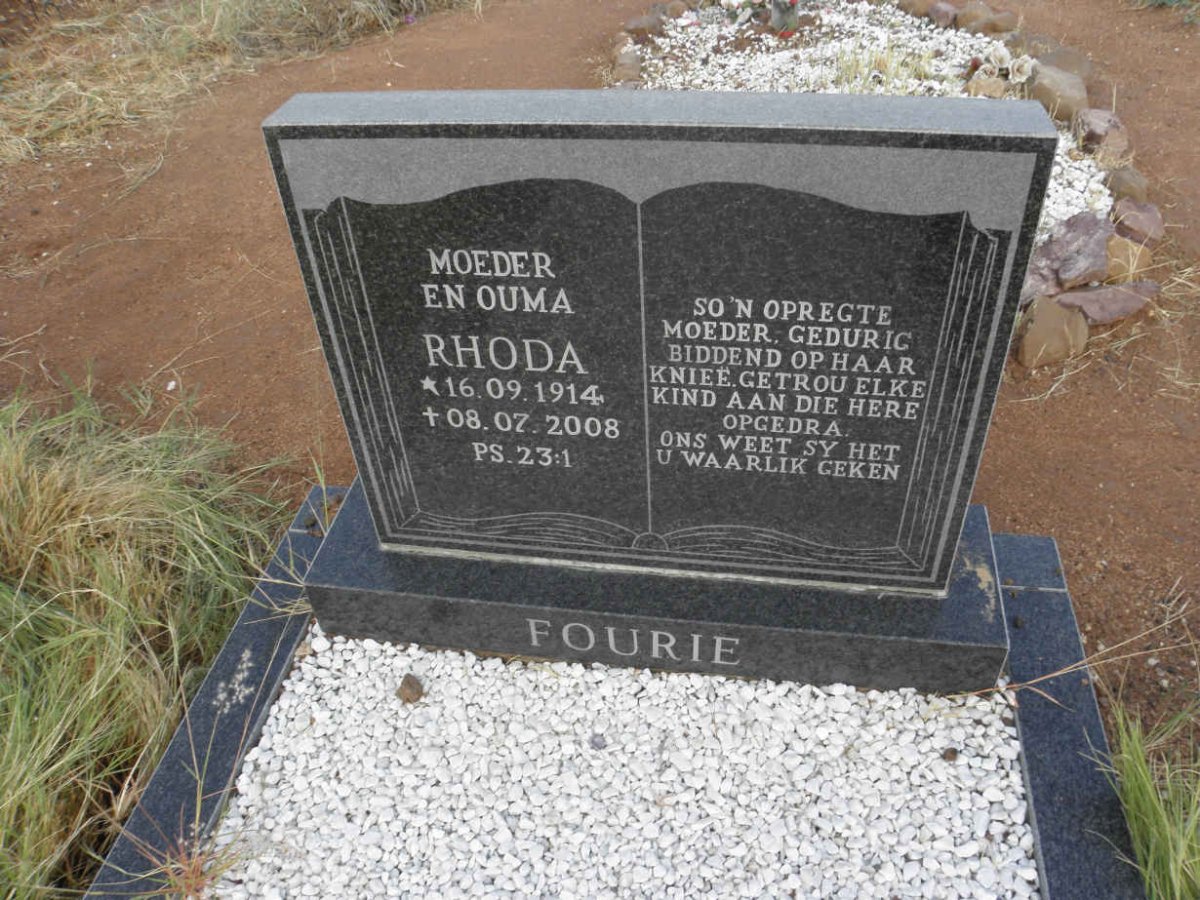 FOURIE Rhoda 1914-2008
