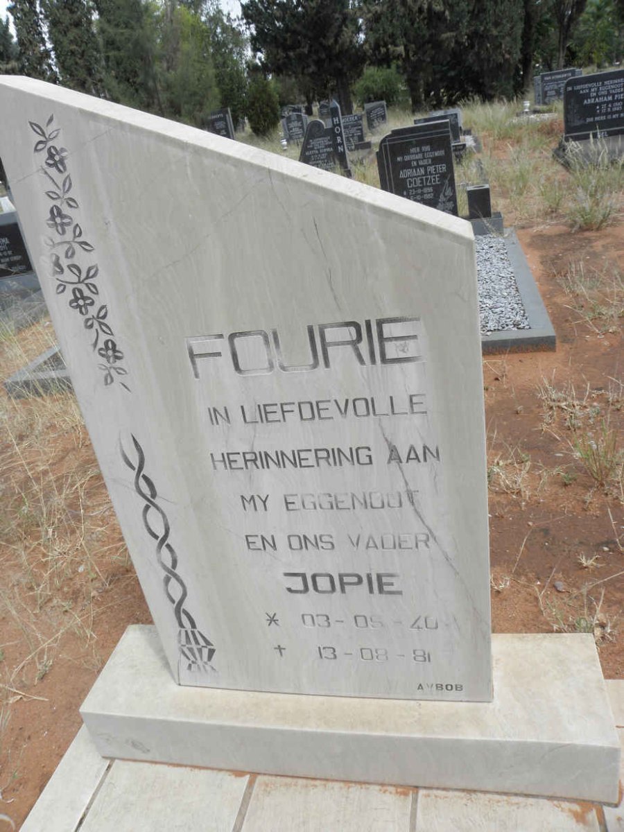 FOURIE Jopie 1940-1981