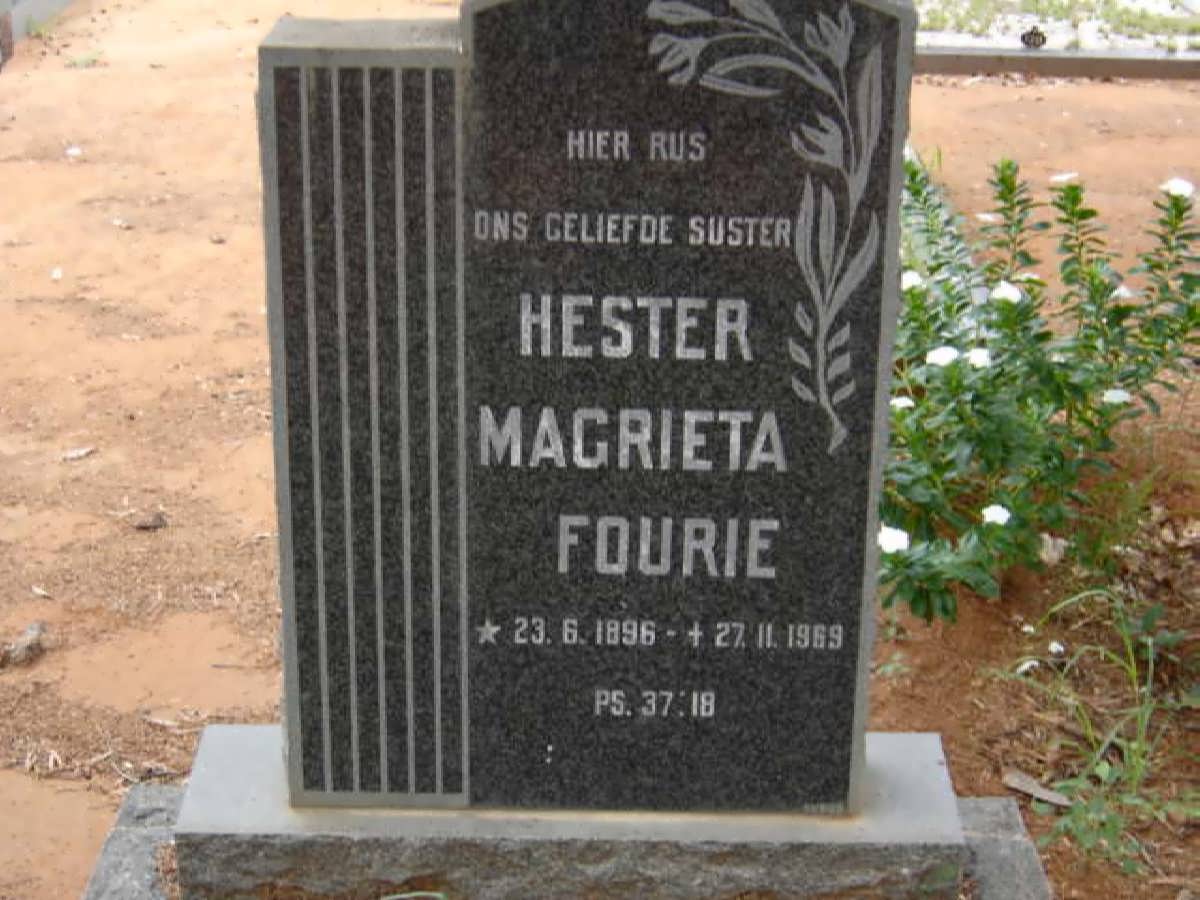 FOURIE Hester Magrieta 1896-1969