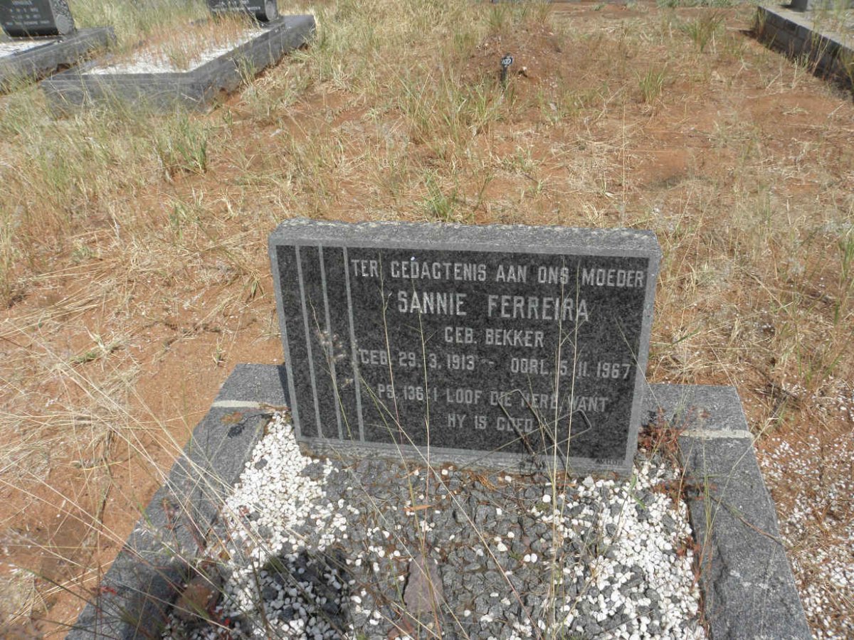 FERREIRA Sannie nee BEKKER 1913-1967