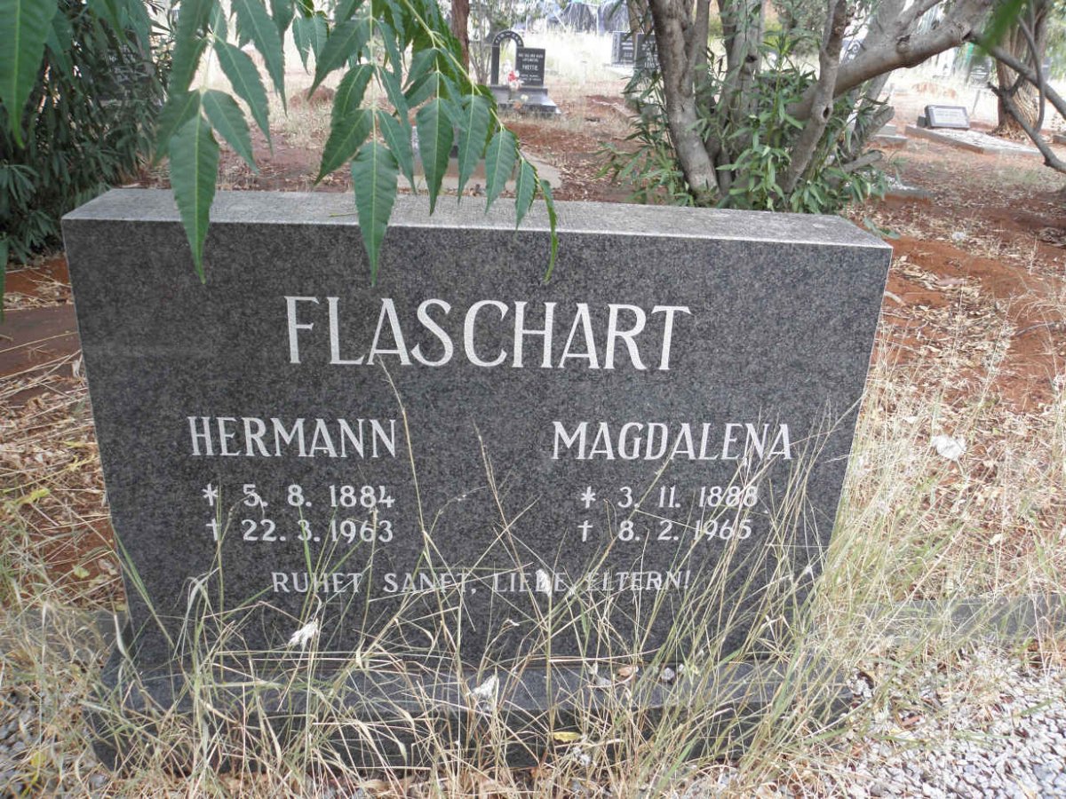 FLASCHART Hermann 1884-1963 &amp; Magdalena 1888-1965