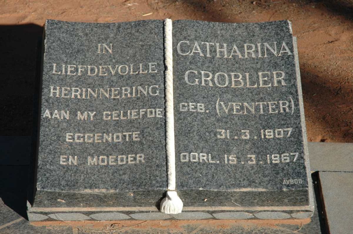 GROBLER Catharina nee VENTER 1907-1967