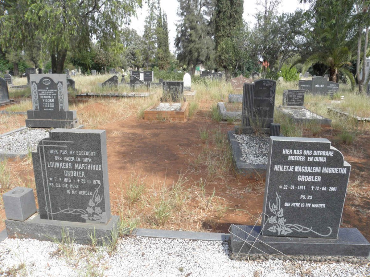 GROBLER Louwrens Marthinus 1910-1970 &amp; Heiletje Magdalena Magrietha 1911-2001