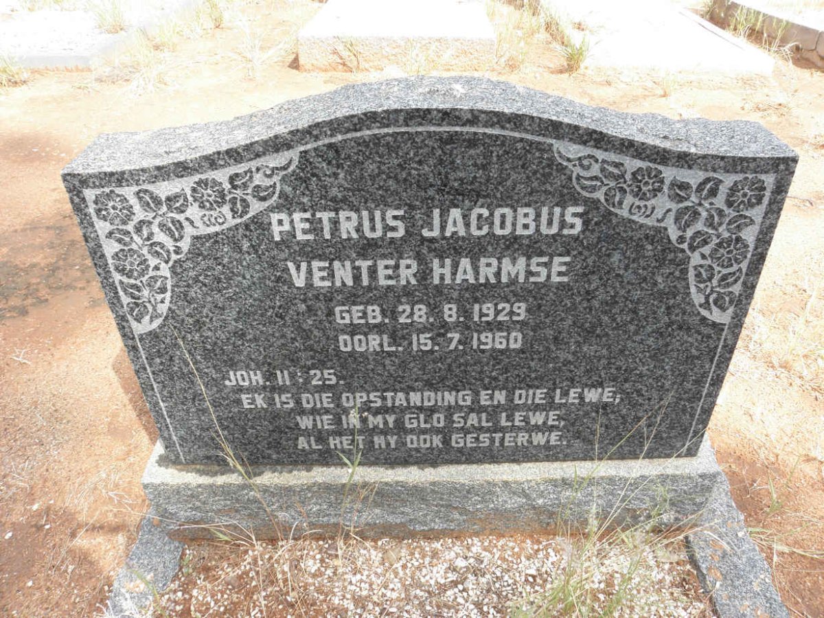 HARMSE Petrus Jacobus Venter 1929-1960